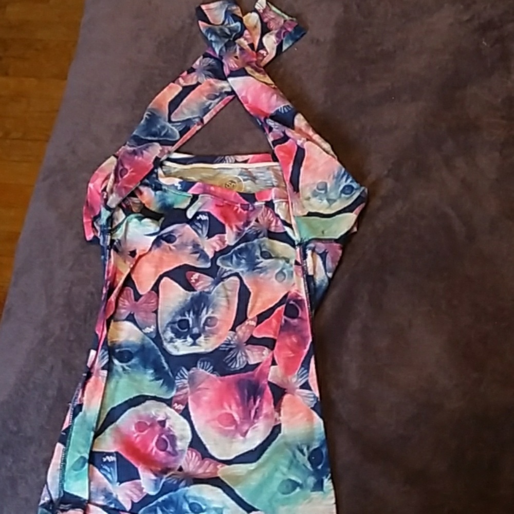 multi colored shirt